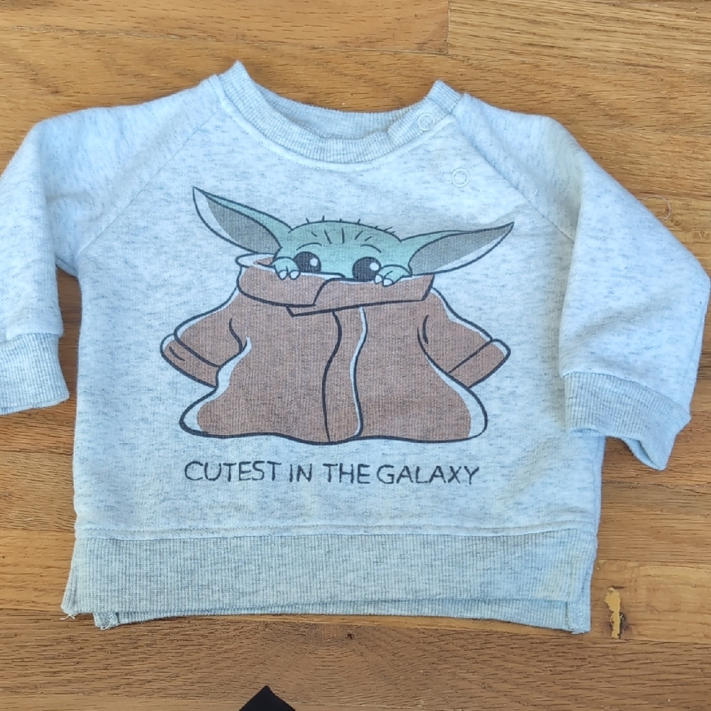 Star Wars Gray Baby Yoda Kids Shirt
